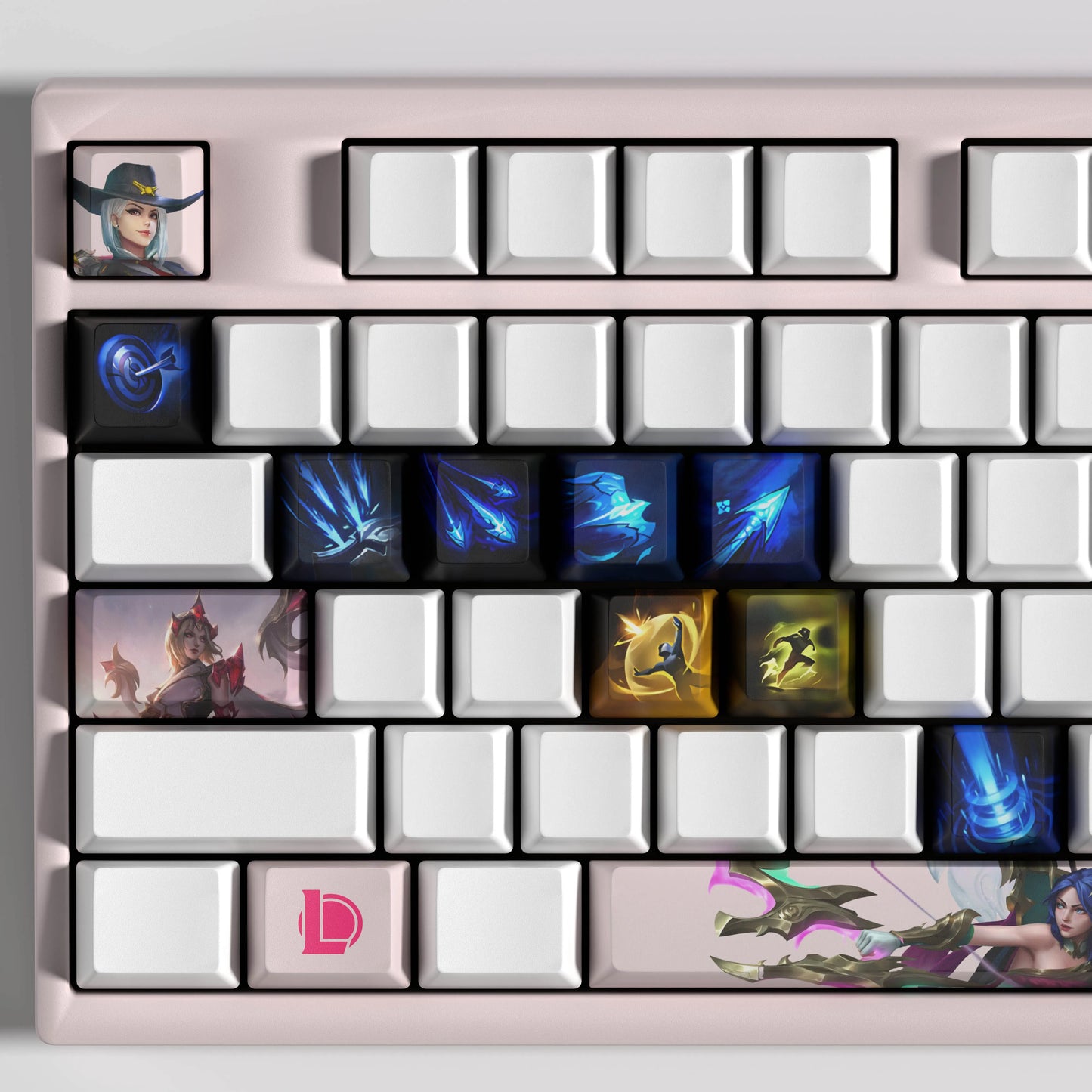 Ashe Theme Keycaps – 14-Piece Artisan Set for MX Keyboards