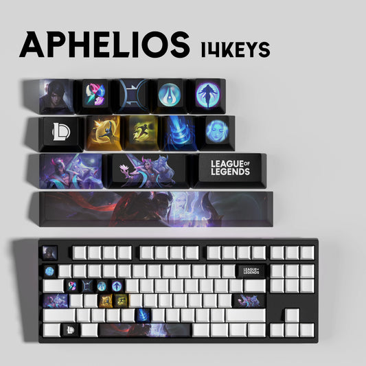 Aphelios Theme Keycaps – 14-Piece Artisan Set for MX Keyboards