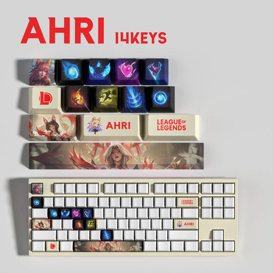 Ahri Theme Keycaps – 14-Piece Artisan Set for MX Keyboards