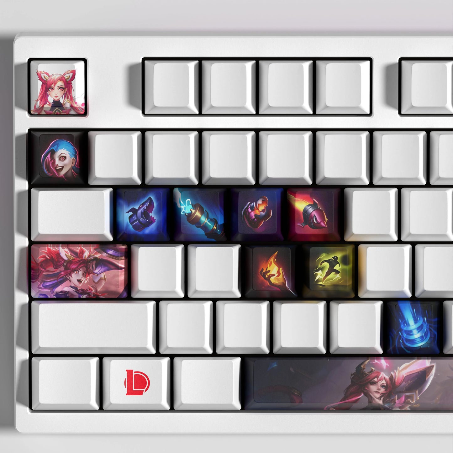 Jinx Theme Keycaps – 14-Piece Artisan Set for MX Keyboards