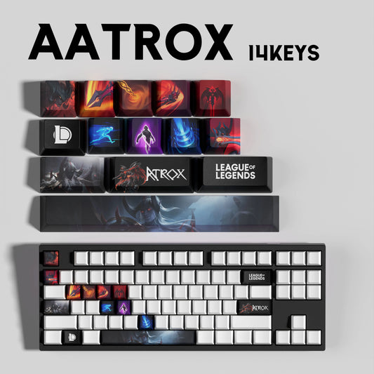Aatrox Theme Keycaps – 14-Piece Artisan Set for MX Keyboards